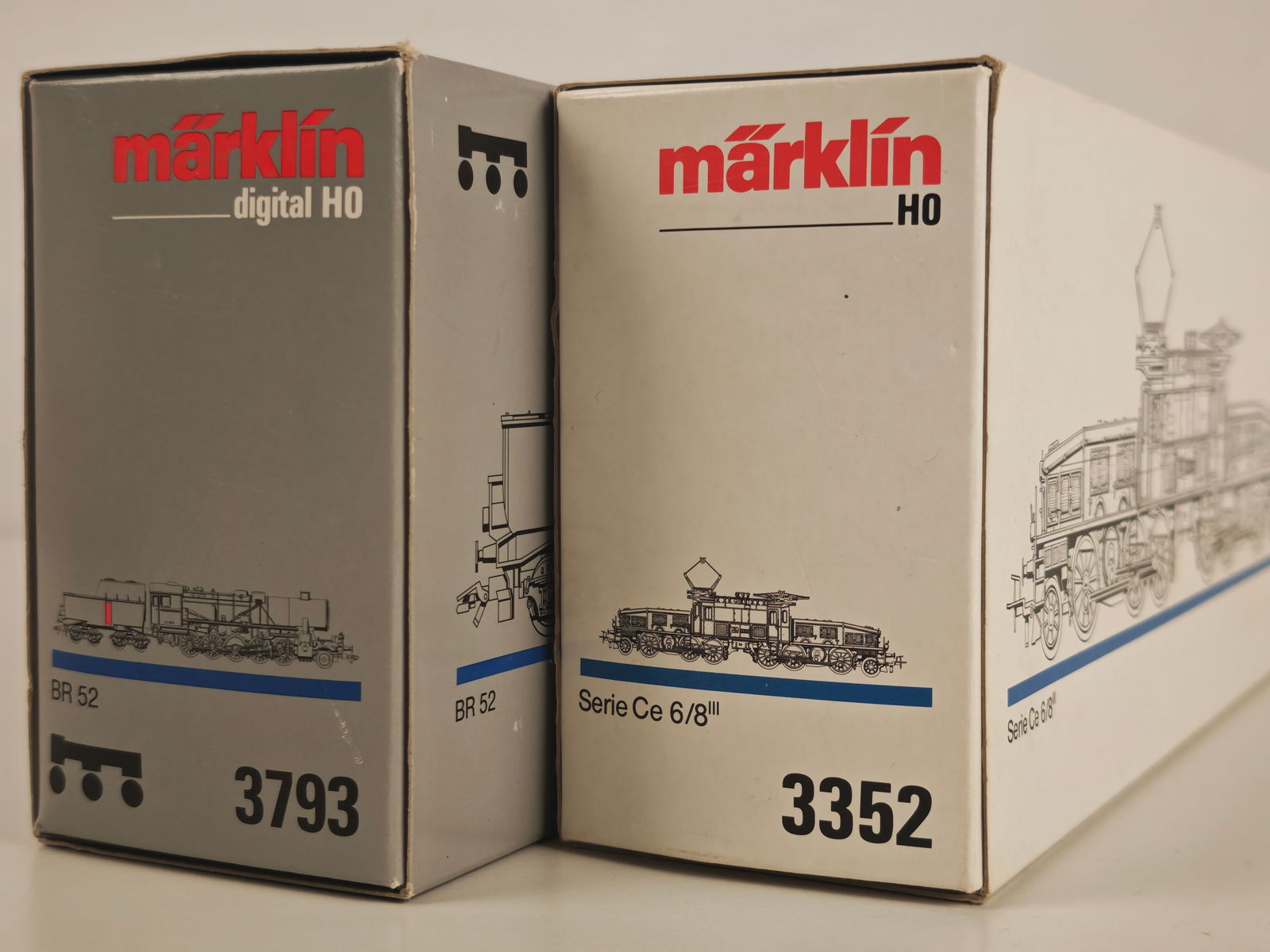 Märklin 3352 H0 AC E-Lok Ce 6/8 Krokodil und Märklin H0 - 3793 Dampflok, in OVP - 6