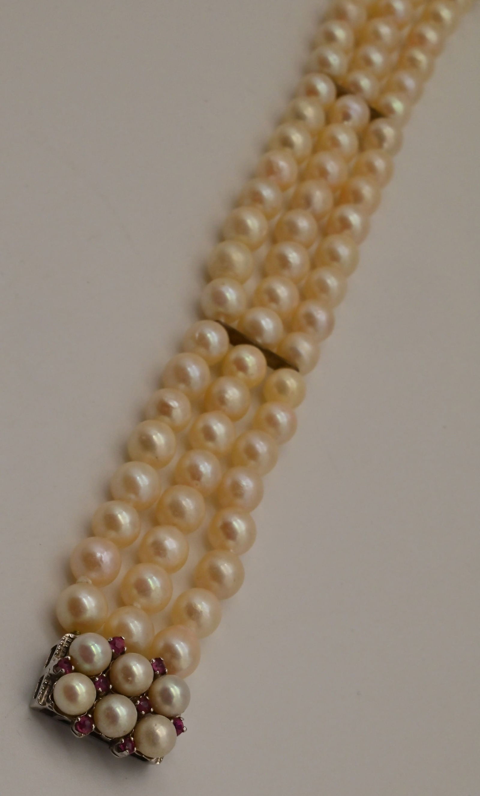 Perlenarmband mit 14K Weißgold Verschluss - 3