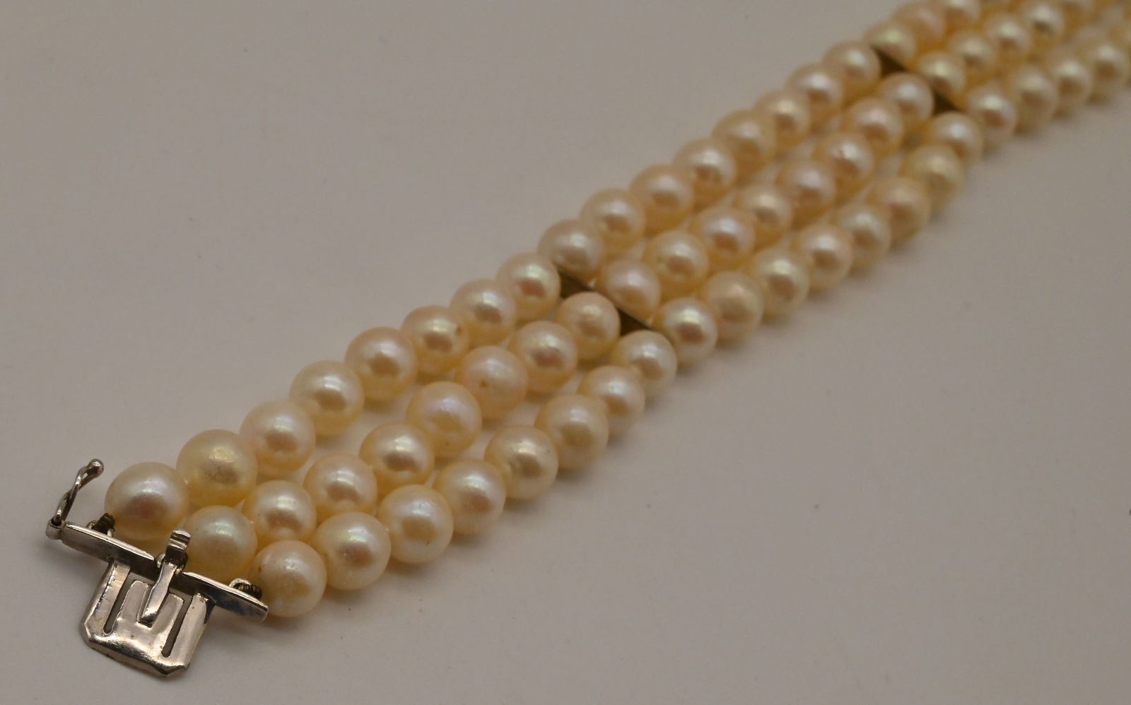 Perlenarmband mit 14K Weißgold Verschluss - 4