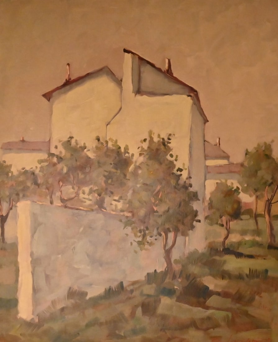 Konvolut aus zwei Gemälden von Tessari Gianfranco: Konvolut aus zwei Gemälden von Tessari Gianfranco Konvolut aus zwei Gemälden von Tessari GianfrancoMeiskolben am TischMediterranes HausÖl auf LeinwandMaße mit Rahmen: 72 x 63