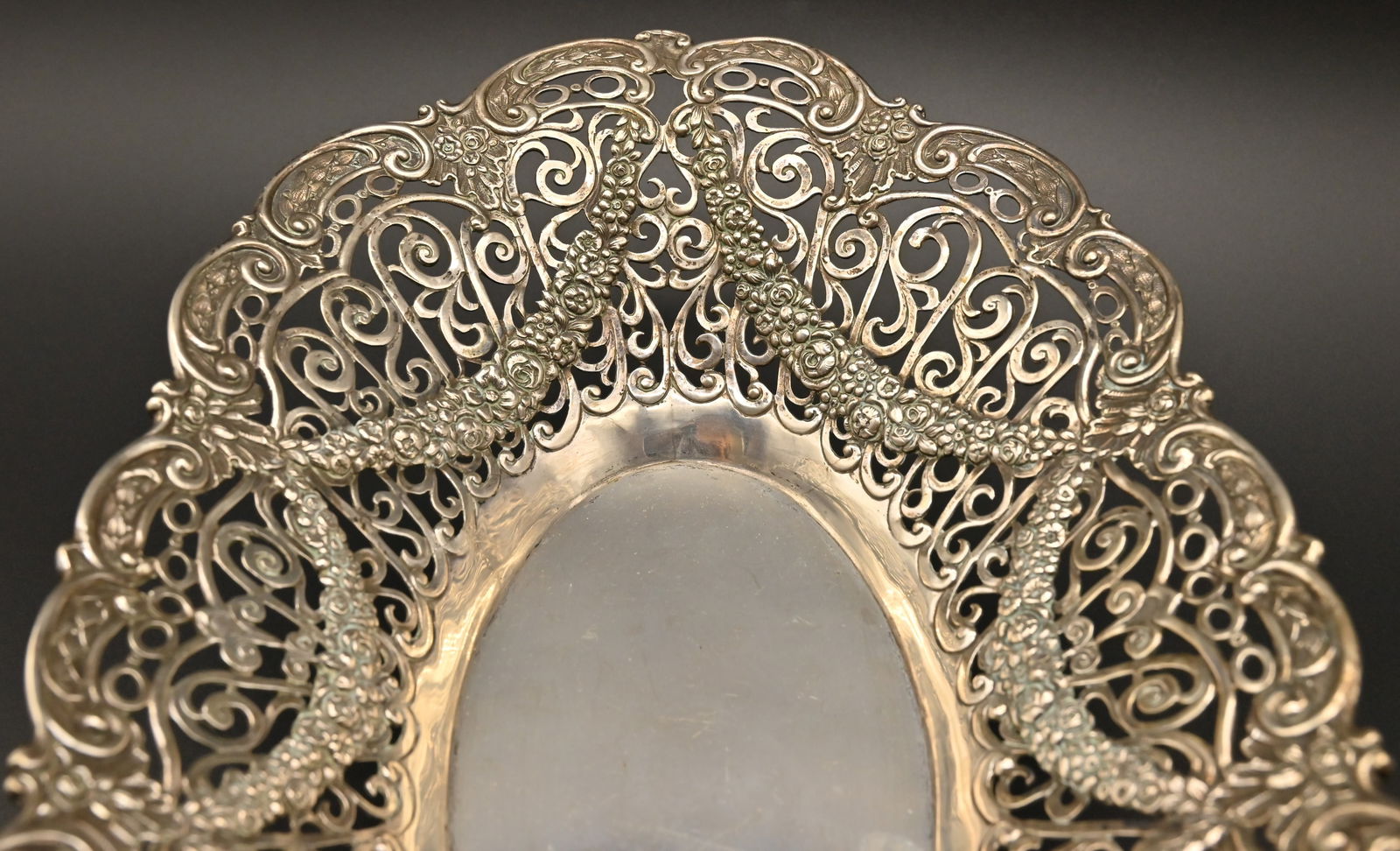 Große 800er Silber Obstschale - 3