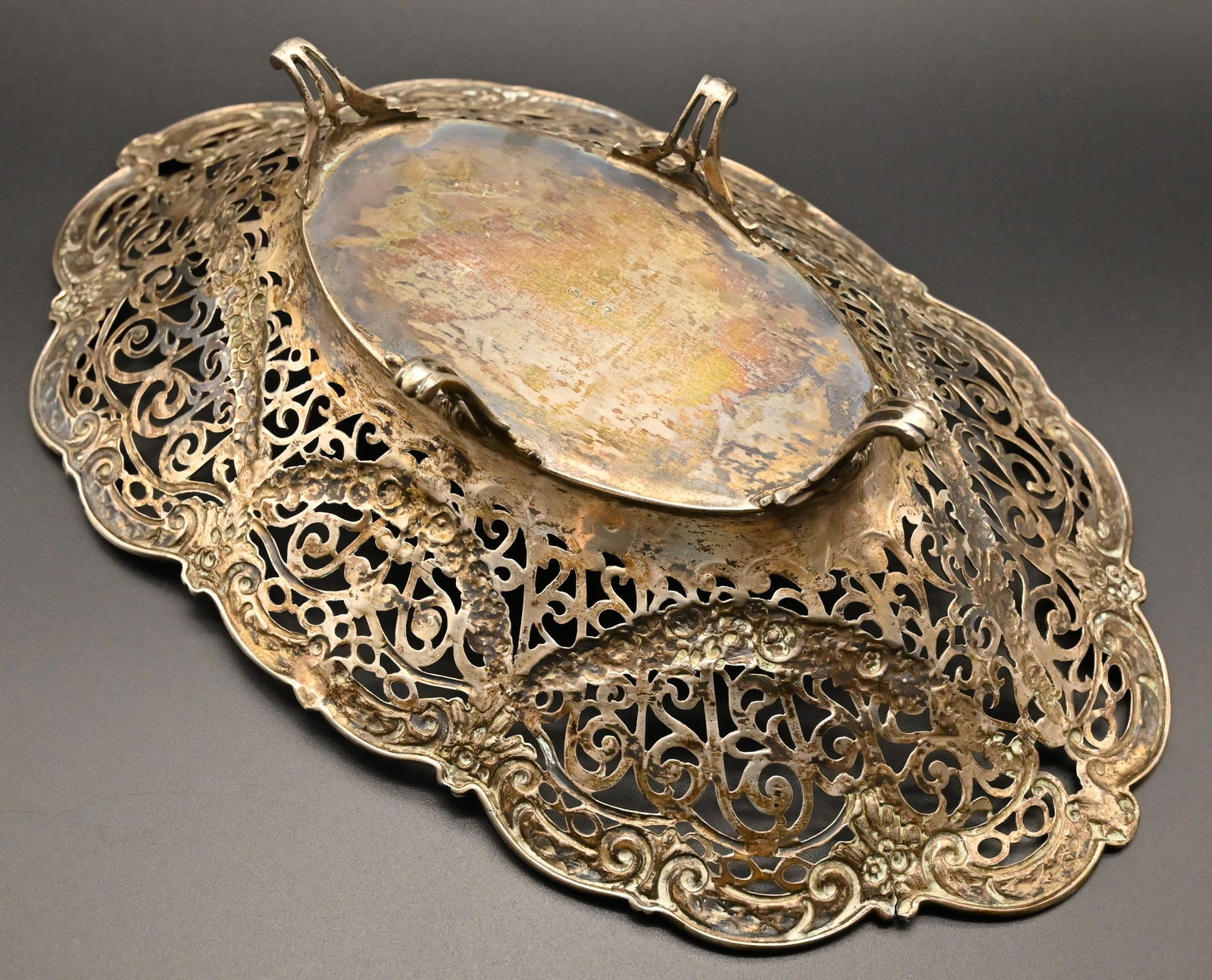 Große 800er Silber Obstschale - 5