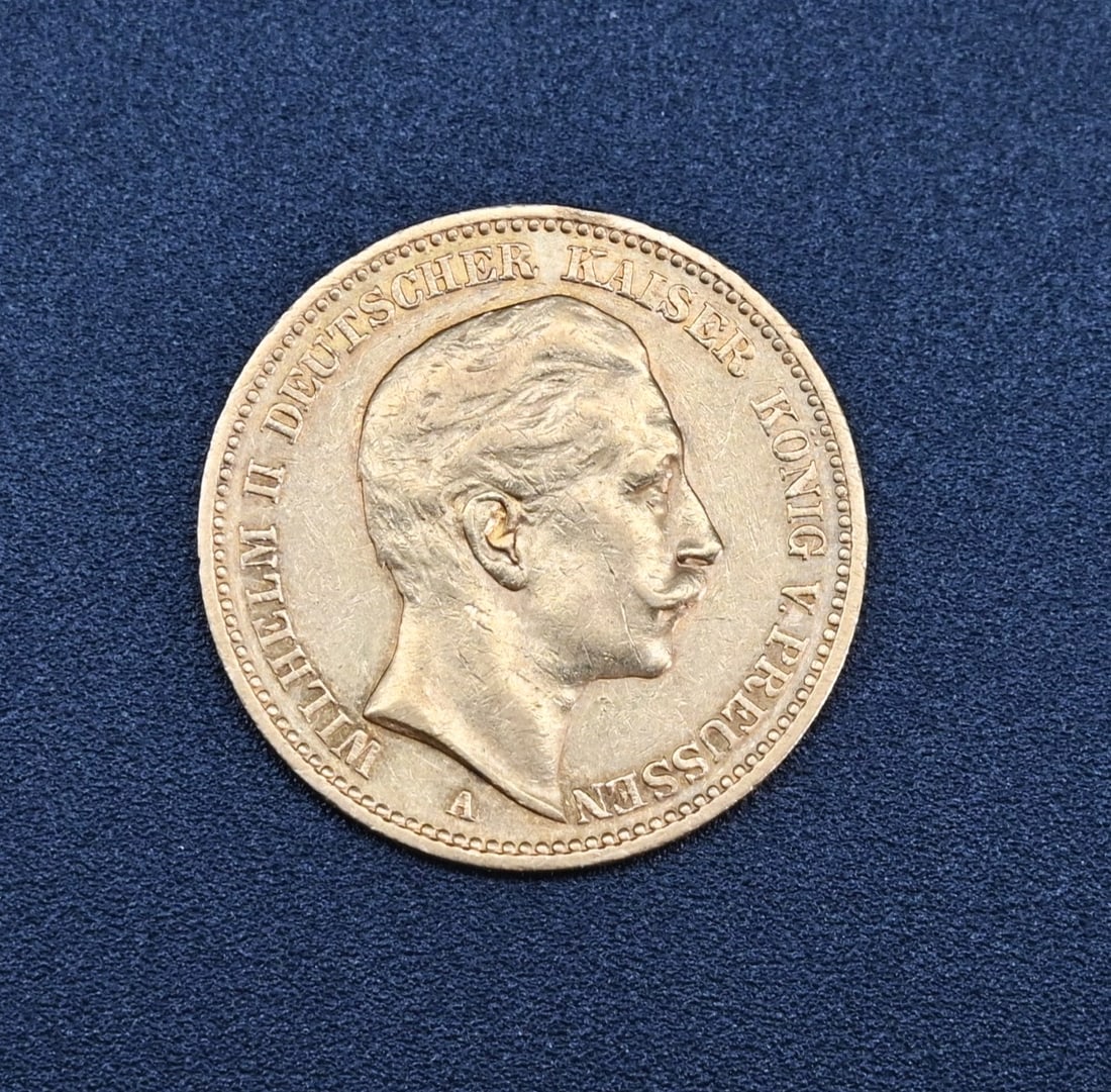 Goldmünze 20 Mark, 1892; 7.94g: Goldmünze 20 Mark, 1892; 7.94g 20 Mark Wilhelm II von Preußen Goldmünze; 1892 A7.94 g - 900 Gold20 Mark Wilhelm II of Prussia gold coin; 1892 A7.94 g - 900 gold