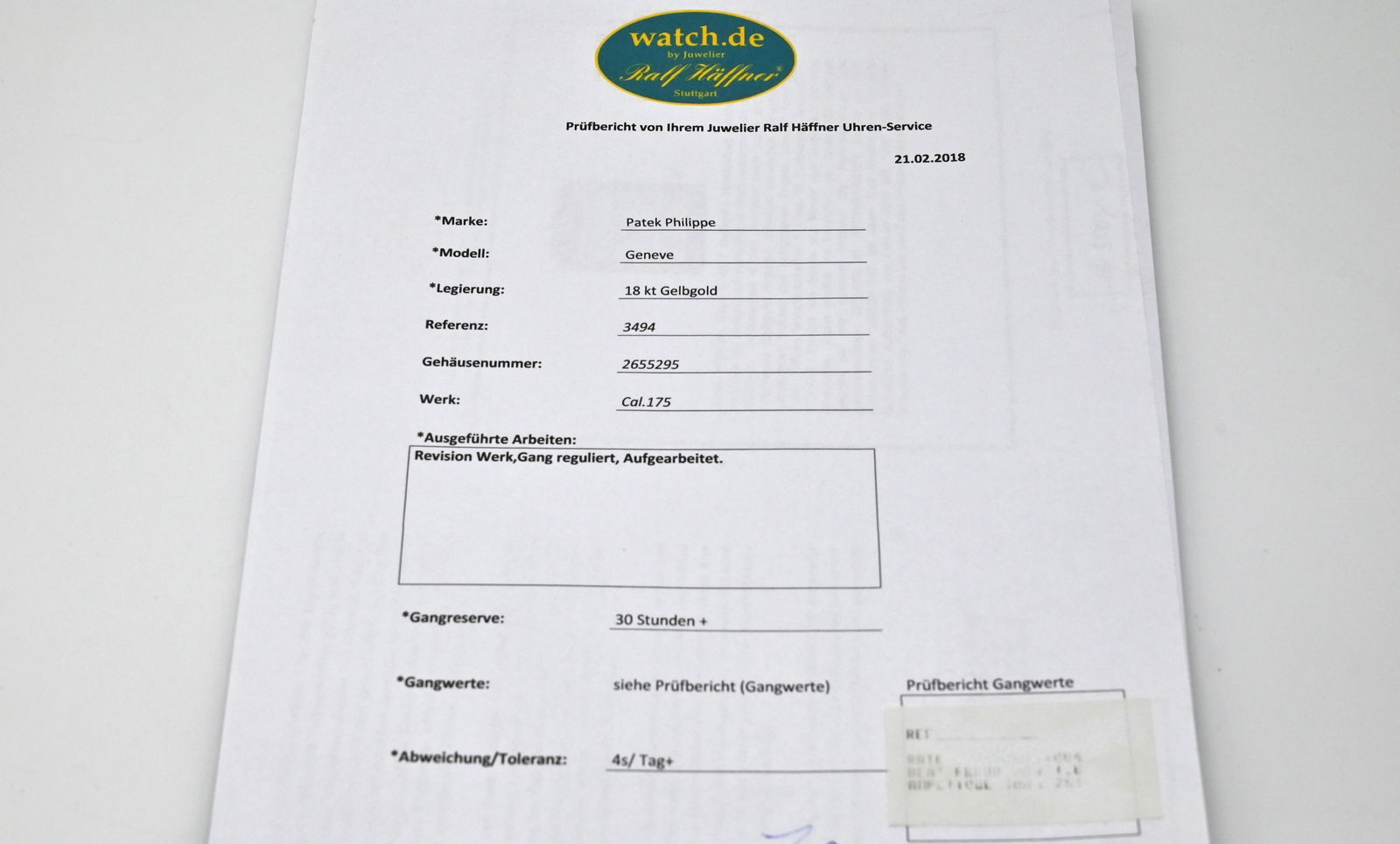 Patek Philippe Geneve Herren Armbanduhr, 18kt Gelbgold - Handaufzug - 9