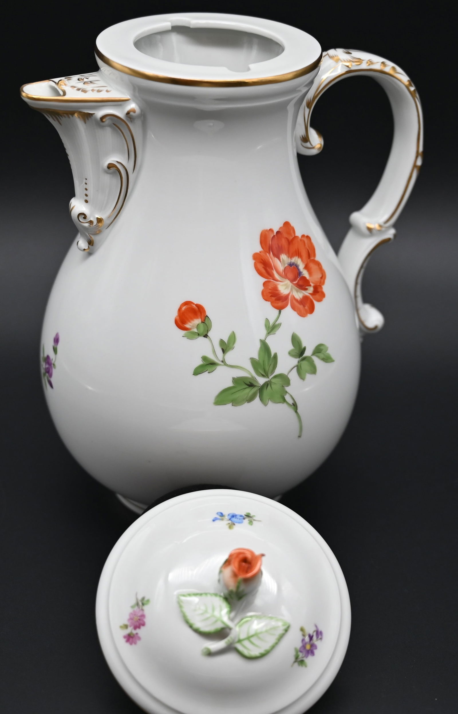 Meissen Blumenmuster Kaffeset für 6 Personen 3.Wahl - 3