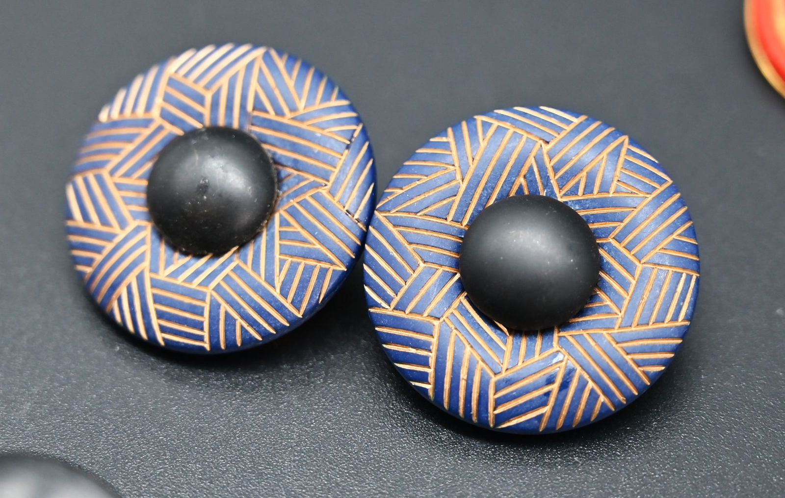 Langani Ohrklipps und Brosche - 5