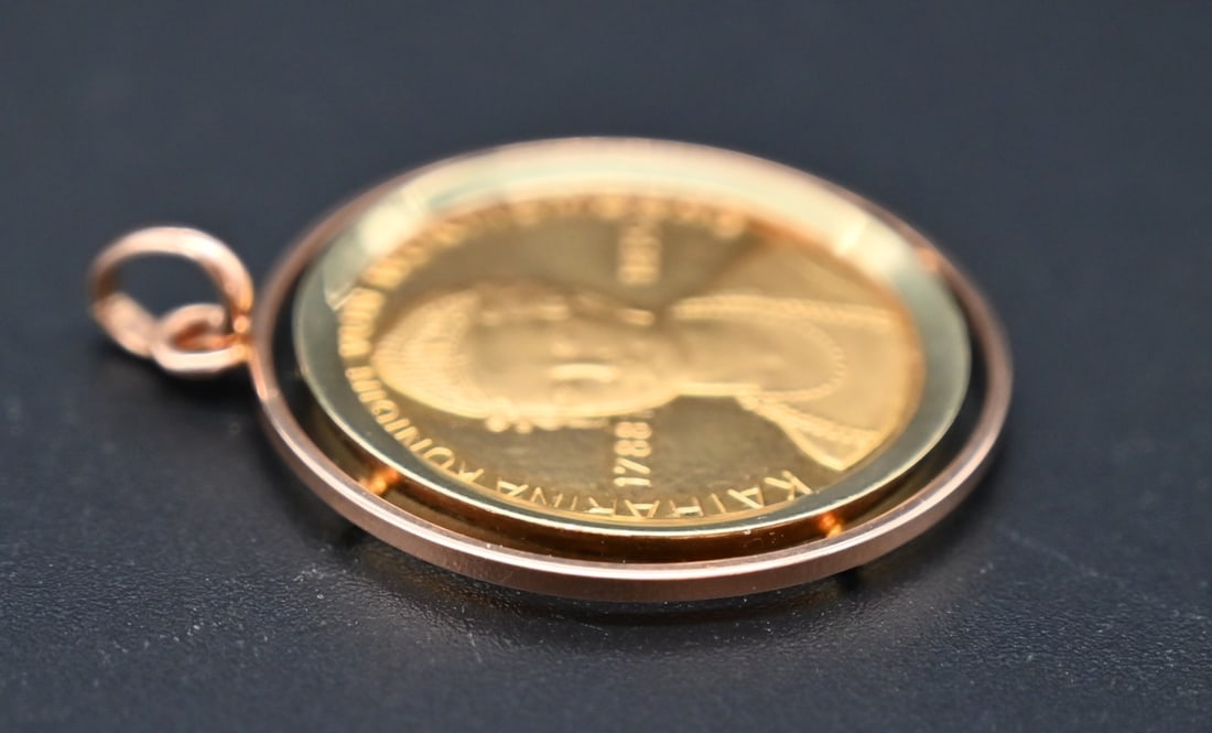 Goldmedaille - Königin Katharina von Württemberg; 17,80g - 2