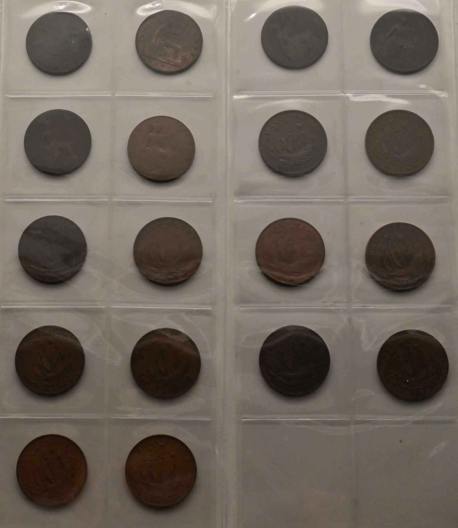 Großbritannien Sammlung mit Half Penny, One Penny ab 1861 bis 1967, u. a - 6