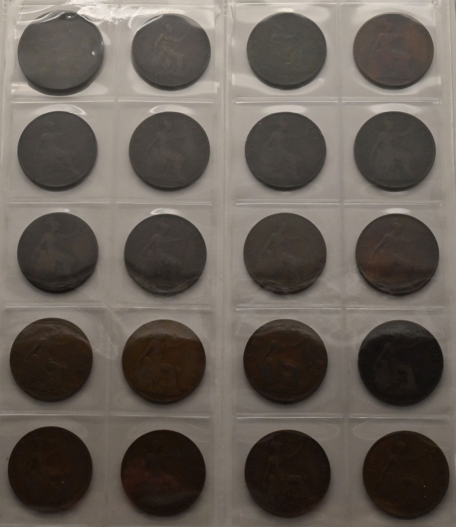 Großbritannien Sammlung mit Half Penny, One Penny ab 1861 bis 1967, u. a - 7