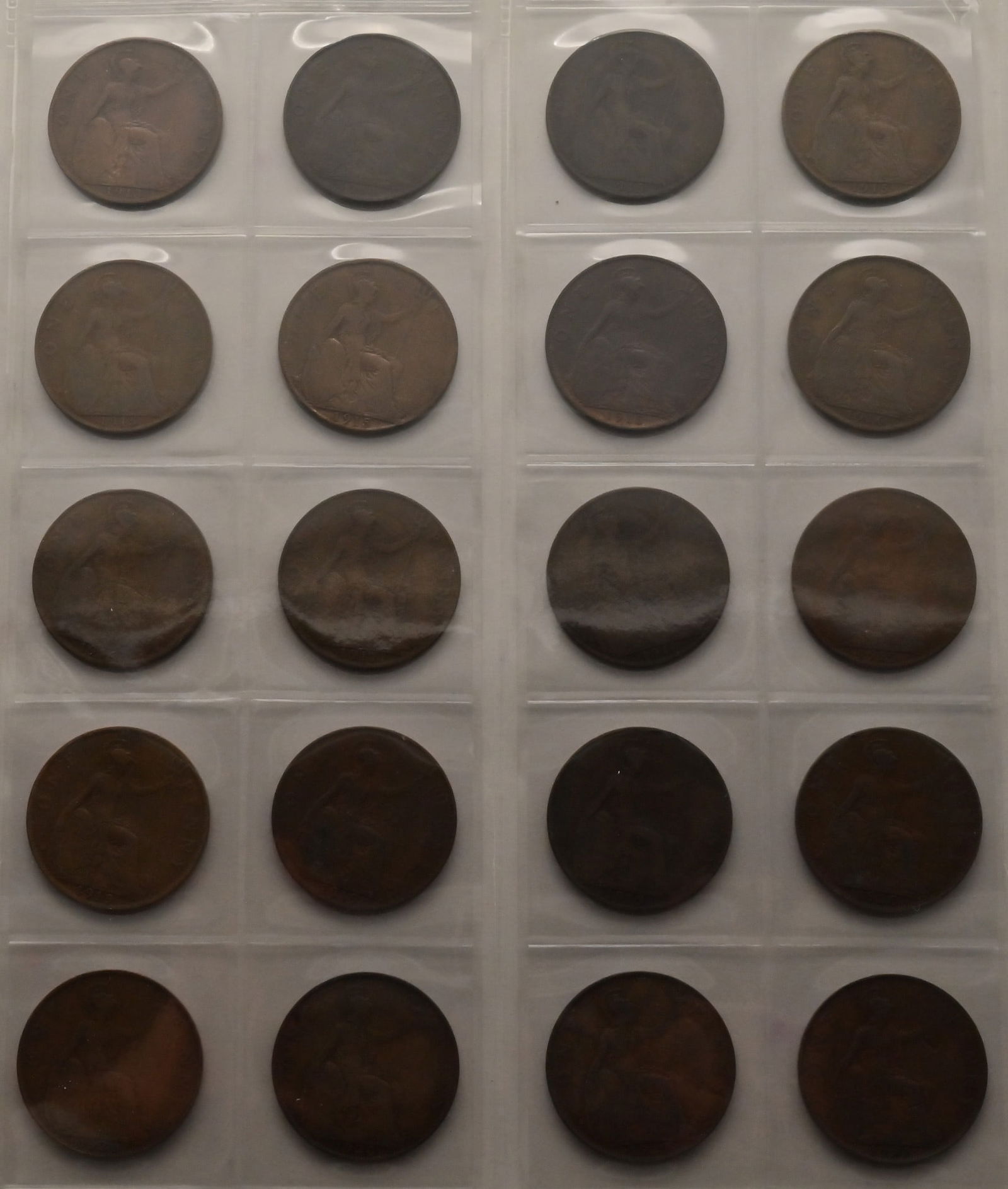 Großbritannien Sammlung mit Half Penny, One Penny ab 1861 bis 1967, u. a - 8