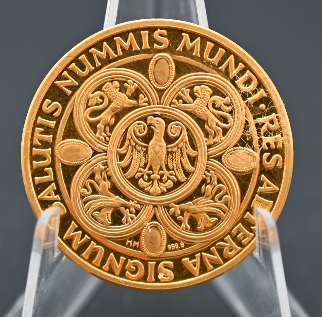 Goldmedaille - Katharina II; 30g: Goldmedaille - Katharina II; 30g Katharina II. die Große - Zarin von Russland Goldmedaille ohne Jahr Polierte Platte 30 g - 999 Gold HH Catherine II the Great - Empress of Russia Gold medal witho