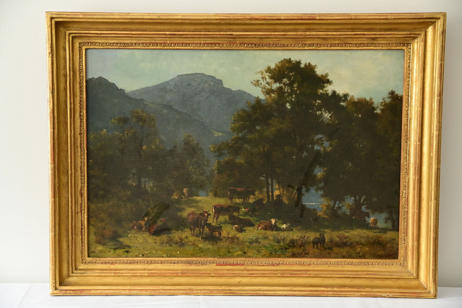 Franz Adam - Kühe auf der Weide: Franz Adam - Kühe auf der Weide Franz AdamKühe auf der WeideÖl auf Leinwand61 x 84 cm m.R.Franz AdamCows in the MeadowOil on canvas61 x 84 cm (with frame)24.0 x 33.1 in (with frame)