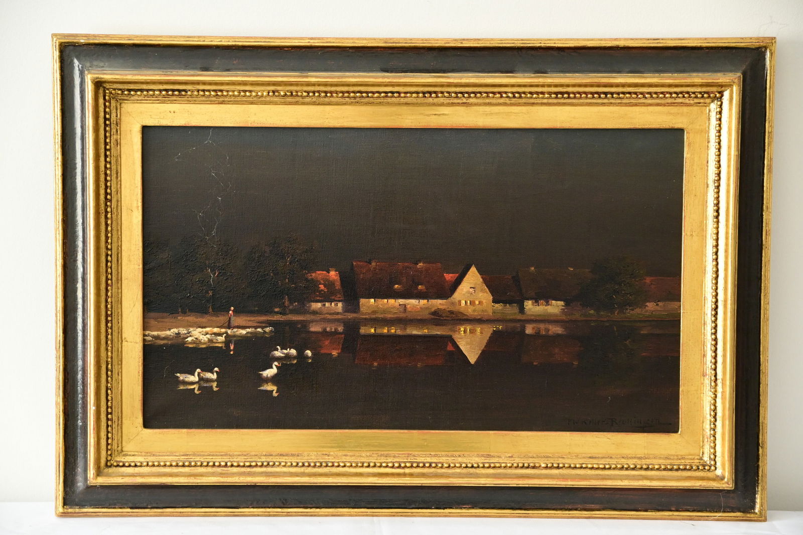 Paul Wilhelm Keller-Reutlingen - Bauerngehöft am See: Paul Wilhelm Keller-Reutlingen - Bauerngehöft am See Paul Wilhelm Keller-ReutlingenBauerngehöft am SeeÖl auf Leinwand53 x 66 cm m.R.Paul Wilhelm Keller-ReutlingenFarmstead by the