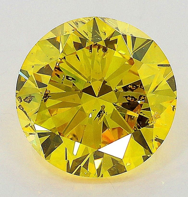Loose Diamond - ROUND 0.71ct Fancy Vivid Yellow (1 of 1)
