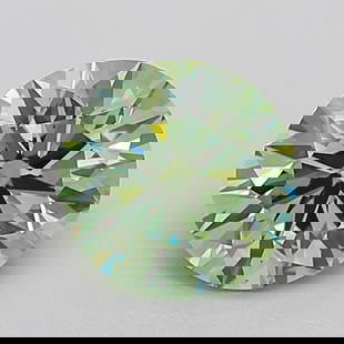 Ideal Loose Diamond - ROUND 1.35ct Fancy Vivid Green VS2: Ideal Loose Diamond - ROUND 1.35ct Fancy Vivid Green VS2 Source: This is a real non-mined Diamond that has been grown in a lab Shape: ROUND Carats: 1.35 Color: Fancy Vivid Green Certification: IGI Vid