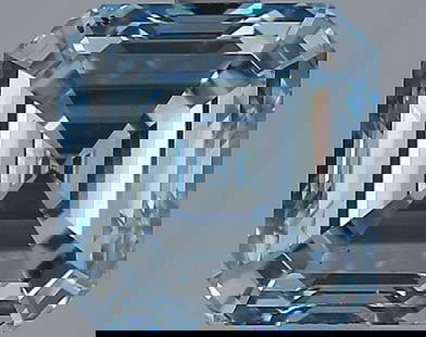 Loose Diamond - SQUARE EMERALD 3.04ct Fancy Intense Blue VS2: Loose Diamond - SQUARE EMERALD 3.04ct Fancy Intense Blue VS2 Source: This is a real non-mined Diamond that has been grown in a lab Shape: SQUARE EMERALD Carats: 3.04 Color: Fancy Intense Blue Certific