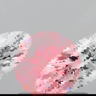 Ideal Loose Diamond - ROUND 0.5ct Fancy Vivid Pink VS2: Ideal Loose Diamond - ROUND 0.5ct Fancy Vivid Pink VS2 Source: This is a real non-mined Diamond that has been grown in a lab Shape: ROUND Carats: 0.5 Color: Fancy Vivid Pink Certification: IGI Video: