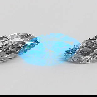 Loose Diamond - MARQUISE 0.3ct Fancy Vivid Blue VVS2: Loose Diamond - MARQUISE 0.3ct Fancy Vivid Blue VVS2 Source: This is a real non-mined Diamond that has been grown in a lab Shape: MARQUISE Carats: 0.3 Color: Fancy Vivid Blue Certification: IGI Video: