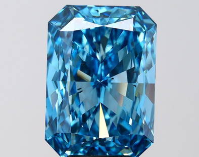 Loose Diamond - RADIANT 8.58ct Fancy Vivid Blue SI1: Loose Diamond - RADIANT 8.58ct Fancy Vivid Blue SI1 Source: This is a real non-mined Diamond that has been grown in a lab Shape: RADIANT Carats: 8.58 Color: Fancy Vivid Blue Certification: IGI Video: