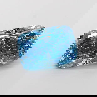 Loose Diamond - CUSHION MODIFIED 3.03ct Fancy Vivid Blue VS2: Loose Diamond - CUSHION MODIFIED 3.03ct Fancy Vivid Blue VS2 Source: This is a real non-mined Diamond that has been grown in a lab Shape: CUSHION MODIFIED Carats: 3.03 Color: Fancy Vivid Blue Certific