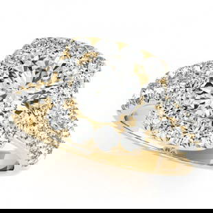 2 ctw Certified VS/SI Diamond Halo Ring 18k Yellow Gold: 2 ctw Certified VS/SI Diamond Halo Ring 18k Yellow Gold 2 ctw Certified VS/SI Diamond Halo Ring 18k Yellow Gold Designer Brand Luxury Jewelrymade in the USA Suggested Retail Price: $14050 .Item: Diamo