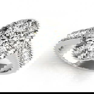 2 ctw Certified VS/SI Diamond Solitaire Halo Ring 14k White Gold: 2 ctw Certified VS/SI Diamond Solitaire Halo Ring 14k White Gold 2 ctw Certified VS/SI Diamond Solitaire Halo Ring 14k White Gold Designer Brand Luxury Jewelrymade in the USA Suggested Retail Price: $