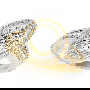 2 ctw Certified VS/SI Diamond Halo Ring 18k Yellow Gold: 2 ctw Certified VS/SI Diamond Halo Ring 18k Yellow Gold 2 ctw Certified VS/SI Diamond Halo Ring 18k Yellow Gold Designer Brand Luxury Jewelrymade in the USA Suggested Retail Price: $38450 .Item: Diamo