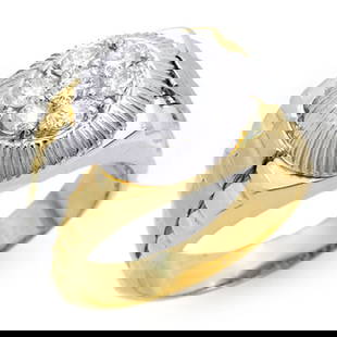 0.75 ctw Certified VS/SI Diamond Men's Ring 2-Tone 18k 2-Tone Gold: 0.75 ctw Certified VS/SI Diamond Men's Ring 2-Tone 18k 2-Tone Gold 0.75 ctw Certified VS/SI Diamond Men's Ring 2-Tone 18k 2-Tone Gold Designer Brand Luxury Jewelrymade in the USA Suggested Retail Pric