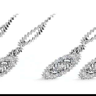 Diamond 1/10 Ct.Tw. Fashion Earrings in 10K White Gold: Diamond 1/10 Ct.Tw. Fashion Earrings in 10K White Gold Metal: 10k White Gold Stone Count: 24.0 Stone Shape: Round Stone Type: Diamond Stone Color: G-h Stone Clarity: I1 Stone Weight (Carat): 0.1016 Th