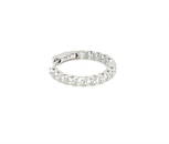 14K White Gold Lab Grown Diamond 2.36 Ct.Tw. Huggie Earrings 15mm