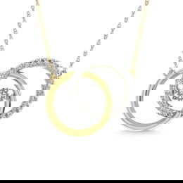 Diamond 1/4 Ct.Tw. Circle Pendant in 10K Yellow Gold