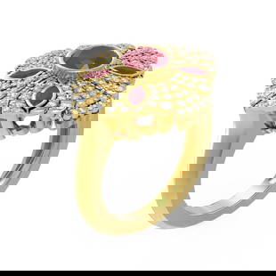 2.32 ctw Ruby & Diamond Ring 18K Yellow Gold: 2.32 ctw Ruby & Diamond Ring 18K Yellow Gold 2.32 ctw Ruby & Diamond Ring 18K Yellow Gold Designer Brand Luxury Jewelrymade in the USA Suggested Retail Price: $7350 Item: Ruby RingTotal Gem weight: 2.