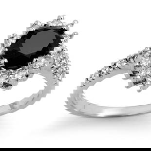2.45 ctw VS Certified Black & White Diamond Solitaire Ring 14k White Gold: 2.45 ctw VS Certified Black & White Diamond Solitaire Ring 14k White Gold 2.45 ctw VS Certified Black & White Diamond Solitaire Ring 14k White Gold Designer Brand Luxury Jewelrymade in the USA Suggest