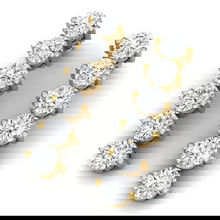6 ctw Certified SI/I Diamond Earrings 18K Yellow Gold: 6 ctw Certified SI/I Diamond Earrings 18K Yellow Gold 6 ctw Certified SI/I Diamond Earrings 18K Yellow Gold Designer Brand Luxury Jewelrymade in the USA Suggested Retail Price: $31500 Item: Diamond St