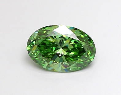 Loose Diamond - OVAL 1.51ct Fancy Vivid Green VVS2: Loose Diamond - OVAL 1.51ct Fancy Vivid Green VVS2 Source: This is a real non-mined Diamond that has been grown in a lab Shape: OVAL Carats: 1.51 Color: Fancy Vivid Green Certification: IGI Video: