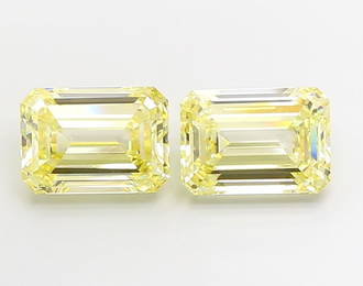 Loose Diamond - EMERALD 4.54ct Fancy Intense Yellow VS1