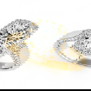 1.35 ctw Certified VS/SI Diamond Halo Ring 18k Yellow Gold: 1.35 ctw Certified VS/SI Diamond Halo Ring 18k Yellow Gold 1.35 ctw Certified VS/SI Diamond Halo Ring 18k Yellow Gold Designer Brand Luxury Jewelrymade in the USA Suggested Retail Price: $12300 .Item: