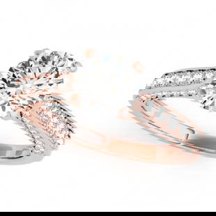 1.35 ctw Certified VS/SI Diamond Ring 18k Rose Gold: 1.35 ctw Certified VS/SI Diamond Ring 18k Rose Gold 1.35 ctw Certified VS/SI Diamond Ring 18k Rose Gold Designer Brand Luxury Jewelrymade in the USA Suggested Retail Price: $11200 .Item: Diamond Weddi