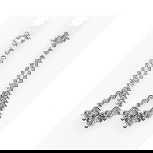 5.39 ctw Princess Diamond Earrings 18K White Gold: 5.39 ctw Princess Diamond Earrings 18K White Gold 5.39 ctw Princess Diamond Earrings 18K White Gold Designer Brand Luxury Jewelrymade in the USA Suggested Retail Price: $36950 Item: Diamond EarringTot