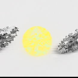 Loose Diamond - ROUND 0.28ct Fancy Vivid Yellow Green Yellow VS2