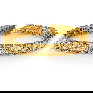 7.0 ctw Certified VS/SI Diamond Bracelet 14k Yellow Gold: 7.0 ctw Certified VS/SI Diamond Bracelet 14k Yellow Gold 7.0 ctw Certified VS/SI Diamond Bracelet 14k Yellow Gold Designer Brand Luxury Jewelrymade in the USA Suggested Retail Price: $21600 .Item: Dia