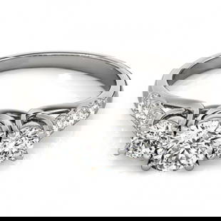 2 ctw Certified VS/SI Diamond 3 Stone Ring 18k White Gold: 2 ctw Certified VS/SI Diamond 3 Stone Ring 18k White Gold 2 ctw Certified VS/SI Diamond 3 Stone Ring 18k White Gold Designer Brand Luxury Jewelrymade in the USA Suggested Retail Price: $16000 .Item: D