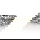 14K White Gold 1.54ct Diamond Wedding Ring Set Size 4.5
