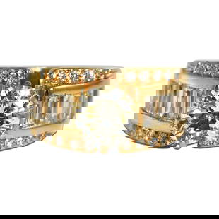 Ladies 14K Yellow Gold Engagement Ring 1.71ct Diamond VS Clarity Size 6.5: Ladies 14K Yellow Gold Engagement Ring 1.71ct Diamond VS Clarity Size 6.5 This exquisite ladies' engagement ring features a stunning 14K yellow gold design, showcasing a central round brilliant diamon