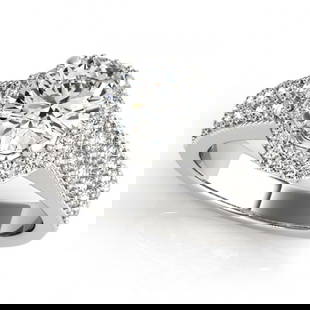 1.4 ctw Certified VS/SI Diamond Solitaire Halo Ring 14k White Gold: 1.4 ctw Certified VS/SI Diamond Solitaire Halo Ring 14k White Gold 1.4 ctw Certified VS/SI Diamond Solitaire Halo Ring 14k White Gold Designer Brand Luxury Jewelrymade in the USA Suggested Retail Pric