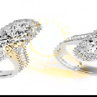 1.4 ctw Certified VS/SI Diamond Halo Ring 18k Yellow Gold: 1.4 ctw Certified VS/SI Diamond Halo Ring 18k Yellow Gold 1.4 ctw Certified VS/SI Diamond Halo Ring 18k Yellow Gold Designer Brand Luxury Jewelrymade in the USA Suggested Retail Price: $20700 .Item: D