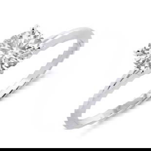 1.0 ctw Certified VS/SI Diamond Solitaire Ring 14k White Gold: 1.0 ctw Certified VS/SI Diamond Solitaire Ring 14k White Gold 1.0 ctw Certified VS/SI Diamond Solitaire Ring 14k White Gold Designer Brand Luxury Jewelrymade in the USA Suggested Retail Price: $27400
