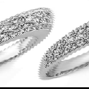 1.50 ctw Certified VS/SI Diamond Ring 14k White Gold: 1.50 ctw Certified VS/SI Diamond Ring 14k White Gold 1.50 ctw Certified VS/SI Diamond Ring 14k White Gold Designer Brand Luxury Jewelrymade in the USA Suggested Retail Price: $5200 .Item: Diamond Ring