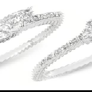 1.05 ctw Certified VS/SI Diamond Solitaire Ring 18k White Gold: 1.05 ctw Certified VS/SI Diamond Solitaire Ring 18k White Gold 1.05 ctw Certified VS/SI Diamond Solitaire Ring 18k White Gold Designer Brand Luxury Jewelrymade in the USA Suggested Retail Price: $9100