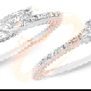 1.05 ctw Certified VS/SI Diamond Solitaire Ring 14k Rose Gold: 1.05 ctw Certified VS/SI Diamond Solitaire Ring 14k Rose Gold 1.05 ctw Certified VS/SI Diamond Solitaire Ring 14k Rose Gold Designer Brand Luxury Jewelrymade in the USA Suggested Retail Price: $8950 .